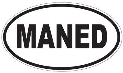 MANED - Oval Sticker