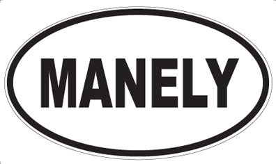 MANELY - Oval Sticker