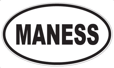 MANESS - Oval Sticker