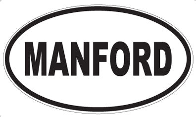 MANFORD - Oval Magnet