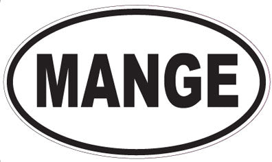 MANGE - Oval Sticker