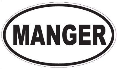 MANGER - Oval Sticker