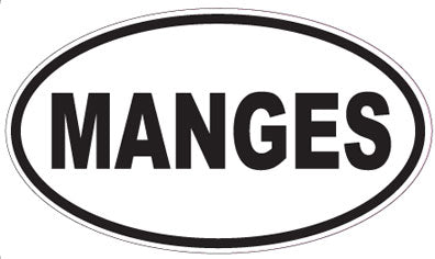 MANGES - Oval Sticker