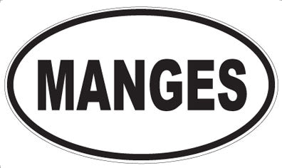MANGES - Oval Magnet
