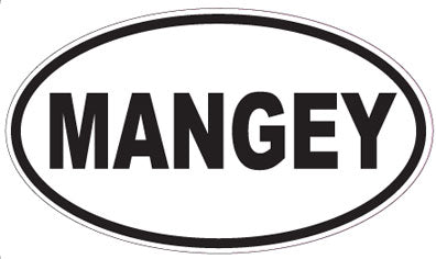 MANGEY - Oval Sticker