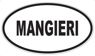 MANGIERI - Oval Sticker