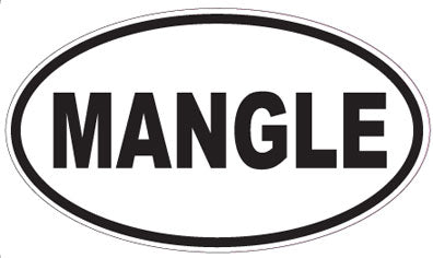 MANGLE - Oval Sticker