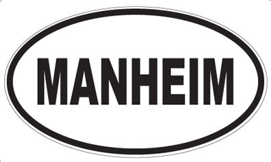 MANHEIM - Oval Sticker