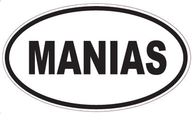 MANIAS - Oval Sticker