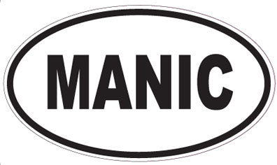 MANIC - Oval Sticker