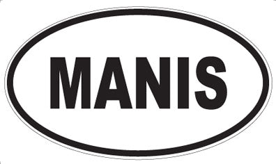 MANIS - Oval Sticker