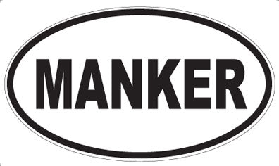 MANKER - Oval Sticker