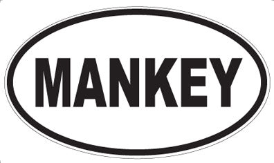 MANKEY - Oval Sticker