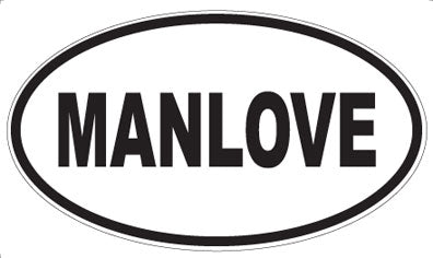 MANLOVE - Oval Magnet