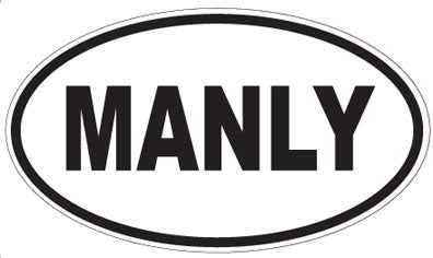 MANLY - Oval Sticker
