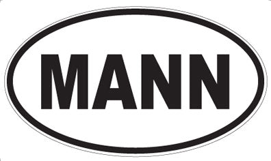 MANN - Oval Sticker