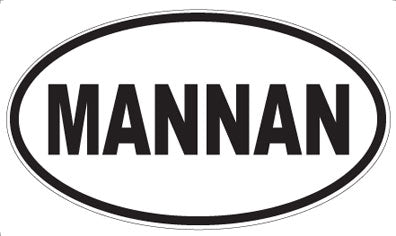 MANNAN - Oval Sticker