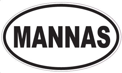 MANNAS - Oval Sticker
