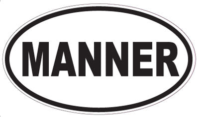 MANNER - Oval Sticker