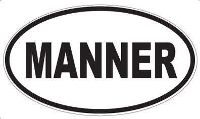 MANNER - Oval Magnet