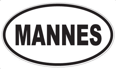 MANNES - Oval Sticker