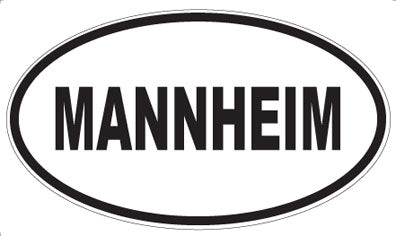 MANNHEIM - Oval Sticker