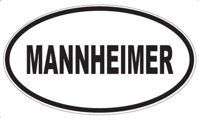 MANNHEIMER - Oval Sticker