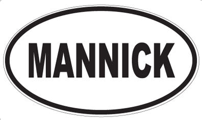 MANNICK - Oval Sticker