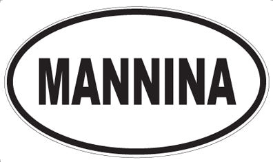MANNINA - Oval Sticker