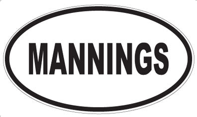 MANNINGS - Oval Sticker