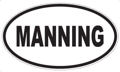 MANNING - Oval Magnet