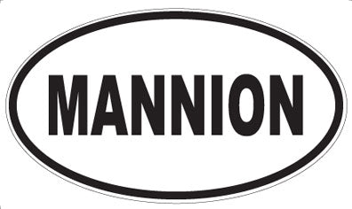 MANNION - Oval Magnet