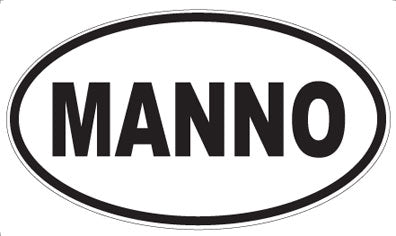 MANNO - Oval Sticker