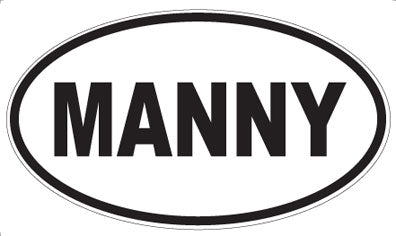 MANNY - Oval Magnet