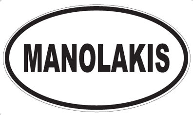 MANOLAKIS - Oval Sticker