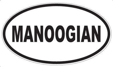 MANOOGIAN - Oval Sticker