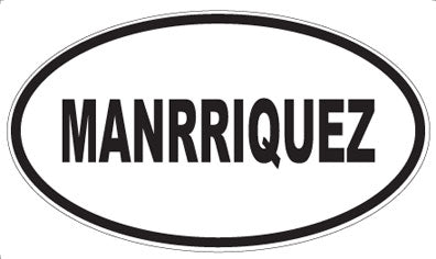 MANRRIQUEZ - Oval Magnet