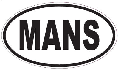 MANS - Oval Sticker