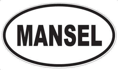 MANSEL - Oval Sticker