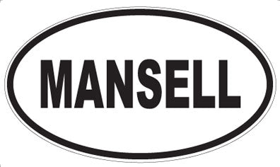 MANSELL - Oval Sticker
