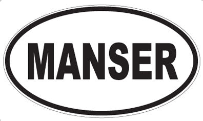 MANSER - Oval Sticker
