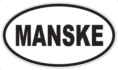 MANSKE - Oval Sticker