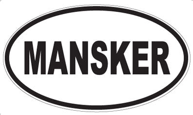 MANSKER - Oval Magnet