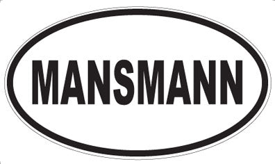 MANSMANN - Oval Sticker