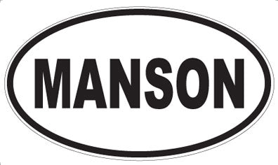 MANSON - Oval Sticker