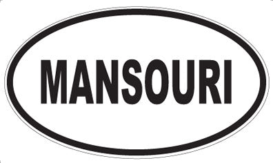 MANSOURI - Oval Sticker