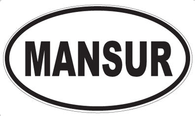 MANSUR - Oval Sticker