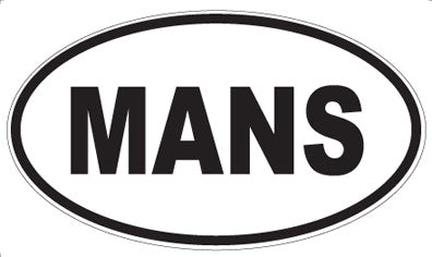 MANS - Oval Magnet