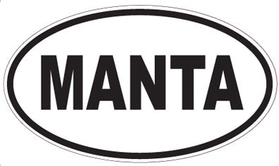 MANTA - Oval Sticker