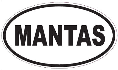 MANTAS - Oval Sticker